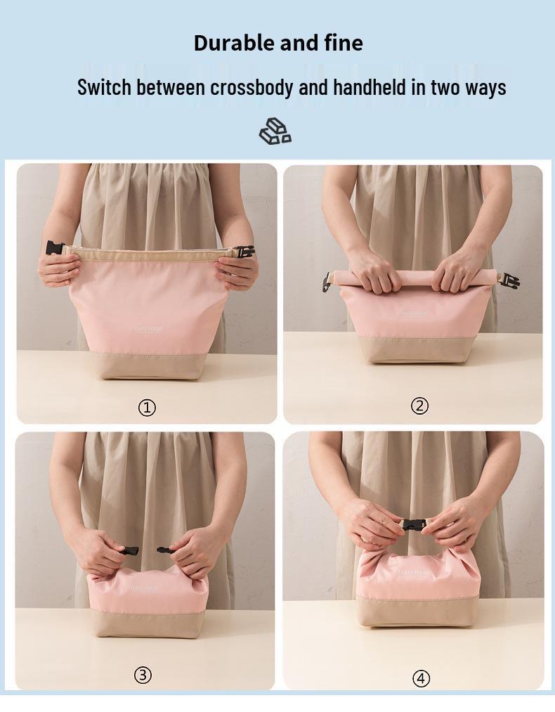 Изолированная сумка-кроссбоди, сумка для ланча с плечевым ремнем для путешествий и пикников