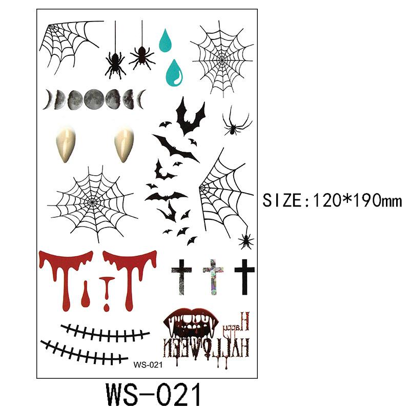 Хэллоуин Тату Наклейка Рана Шрам Ужас Смешной Костюм Вечеринка Наклейка на Лицо Тату