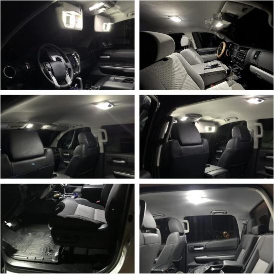 10Pcs Interior LED Lights Bulb Kit For Ford F150 F-150 1997 1998 1999 2000 2001 2002 2003 Map Dome License Plate Lights Super Bright 6000K White F150