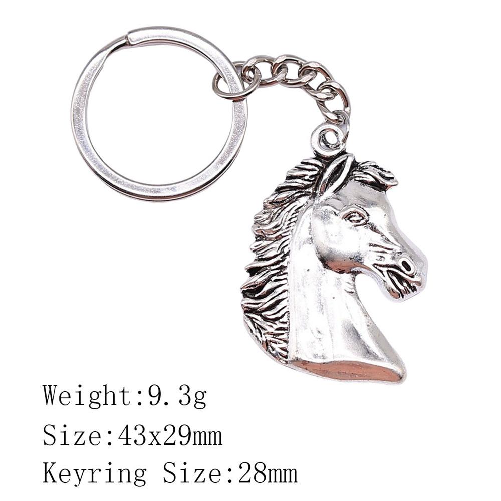 Металлический брелок в виде головы лошади/единорога - 52x51 мм, 19,9 г, Идеально подходит для сумок и домашнего декора