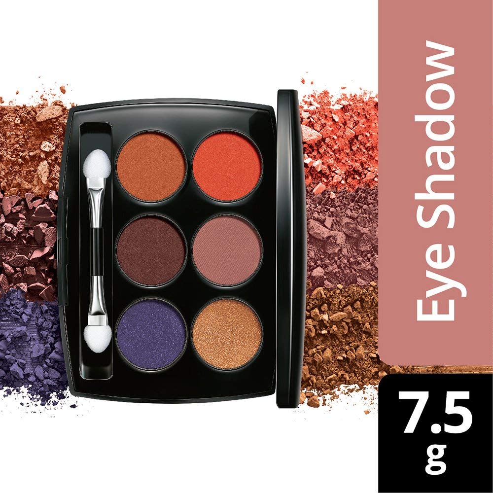 Тени для век: 6 пастельных тонов (7,5 г), Absolute Illuminating Eyeshadow Palette Nude Beach, Lakme