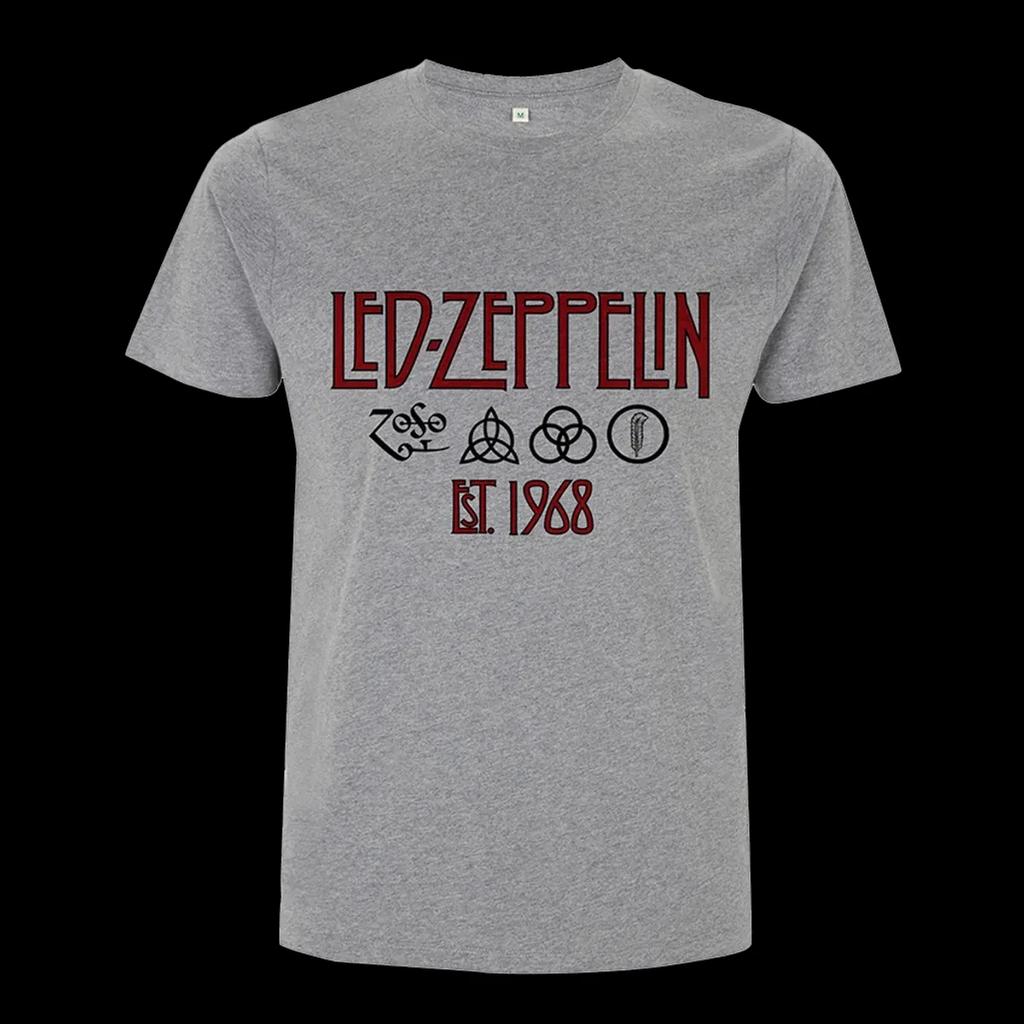 Мужская хлопковая футболка с графикой альбома рок-группы Led Zeppelin Новая Летняя Весенняя Женская Оверсайз Хип-хоп Y2k Модная Футболка