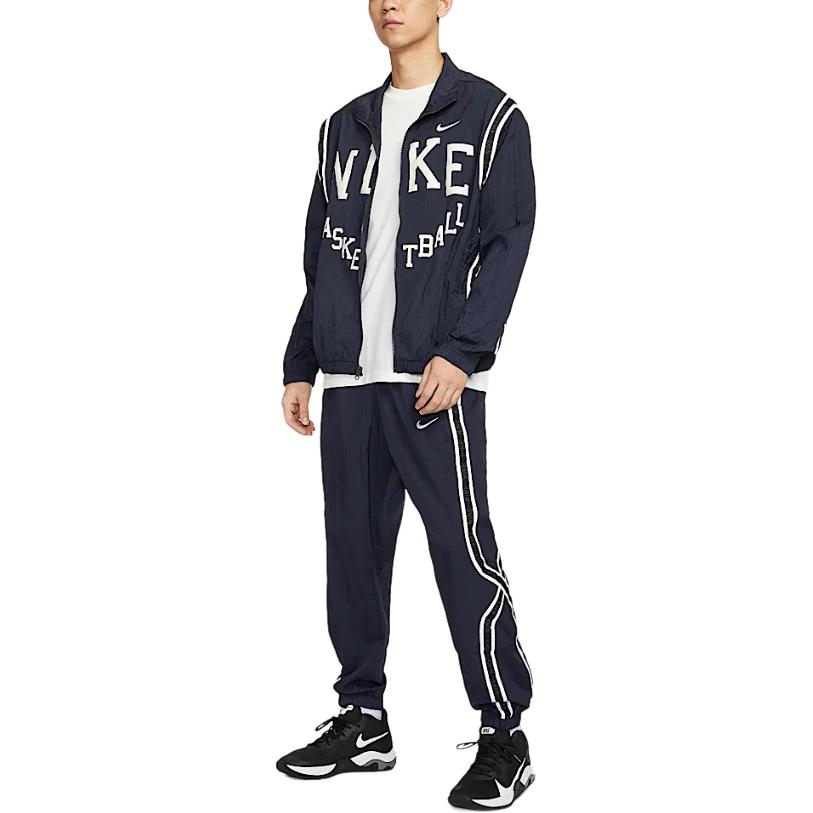 Nike DNA Crossover Мода Удобные Универсальные Приятные к коже Трикотажные Спортивные штаны с завышенной талией Мужские брюки Темно-синий Черный IB9969475