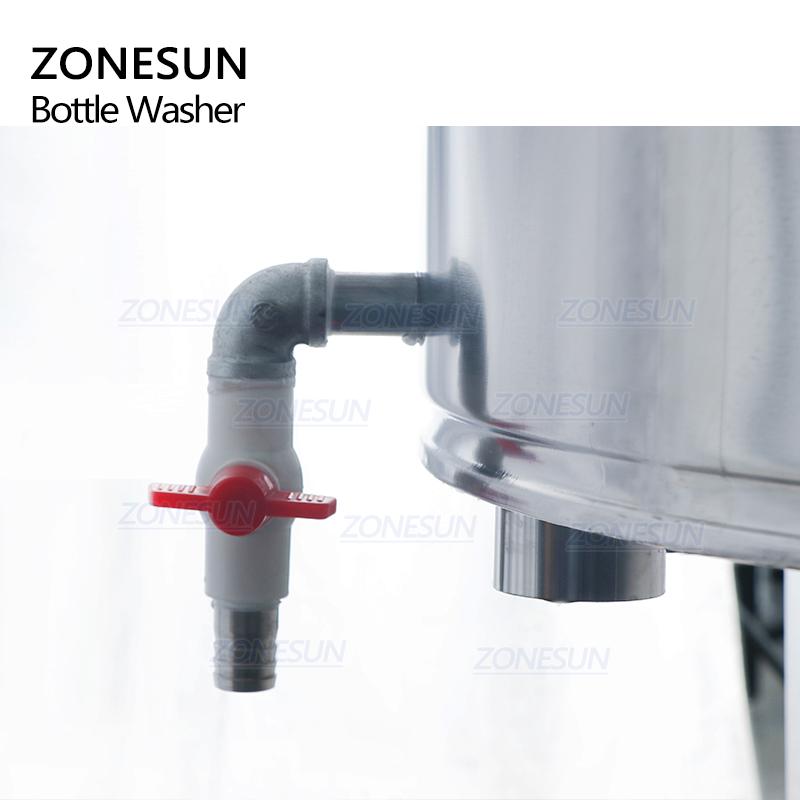 ZONESUN ZS-WB32 Полуавтоматическая роторная машина для мойки бутылок Стеклянные пластиковые Воздух Вода Ополаскиватель Очиститель Упаковочное оборудование