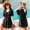 Large Size Swimming Costume for Women Summer Swimwear for Micro Chubby Girls Loose One-piece Dress Cover Fat Show Thin