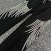 Брюки больших размеров с высокой талией и стразами, женские, осенне-зимние, мешковатые, повседневные, прямые, спортивные штаны