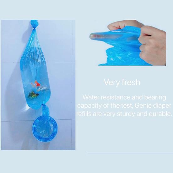 8Pcs Trash Bags Baby Breeze Diaper Pail Refill Bags Odor Absorbing PE Material Large Capacity Diaper Bin Trash Bags