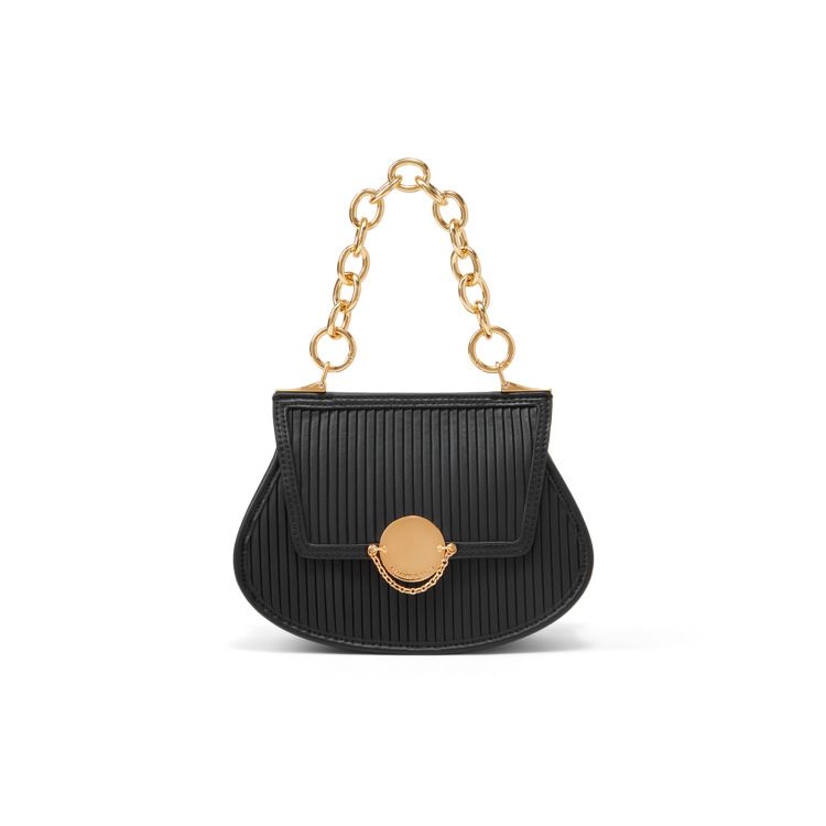 Charles & Keith Vintage Textured Chain Crossbody Bag Women Handbags Chalk Yellow Black CK2-80671389
