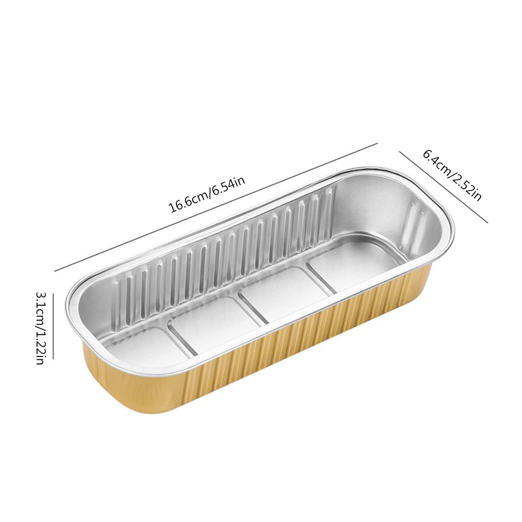 5PCS Tin Paper Box Air Fryers Household Ovens Tin Paper Boxes Barbecues Baking Aluminum Foil Trays Rectangular Tin Trays