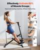 Squat Machine, Deep Squat Rowing Machine for Home, Easy Setup & Foldable Exercise Equipment, Glute Trainer Machine with 2 High-Strength Resistance