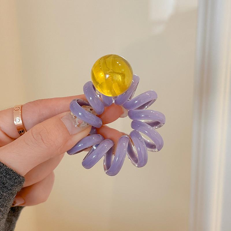 1 шт. желейно-цветная резинка для волос из бисера, высокоэластичная резинка для хвостика, плетеная контрастная повязка на голову, резинка для волос