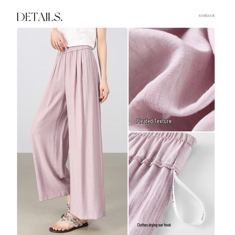 Shangdubila Women's High-Waisted Wide-Leg Casual Trousers