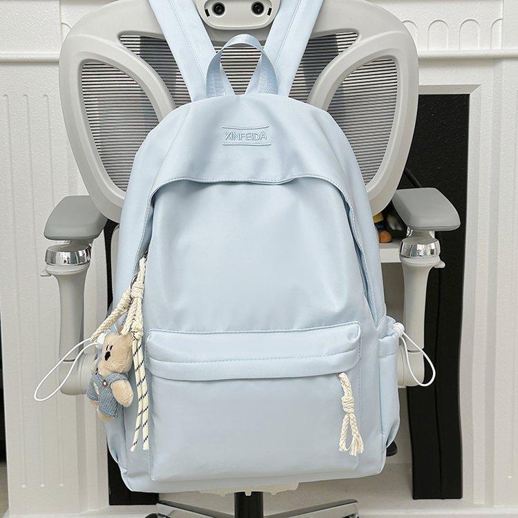 Backpack Japanese Sweet Solid Color Lightweight School Travel Bag for Middle High School College Girls Casual