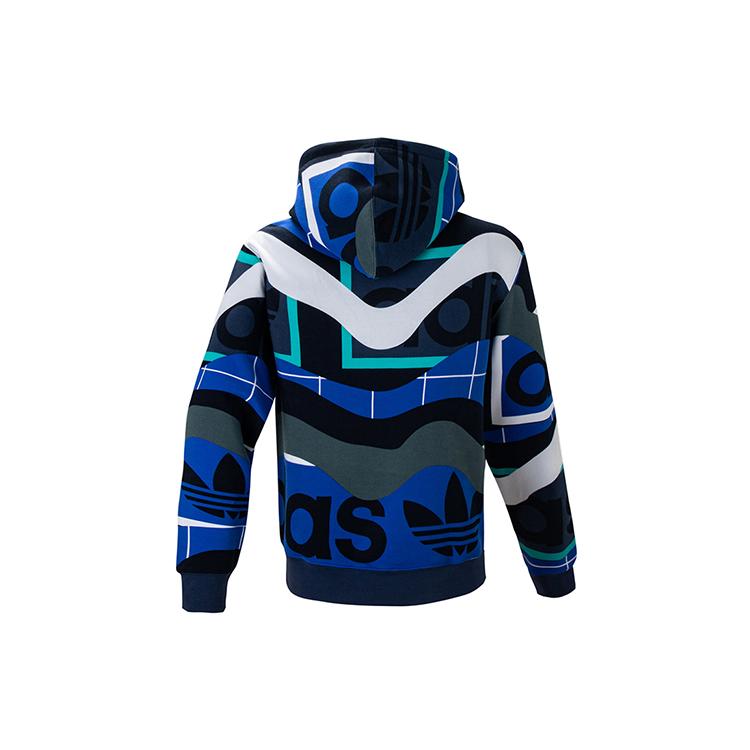 adidas Свитшоты Originals Мужские Технический Индиго С Капюшоном Утепленные Обычные FM1569
