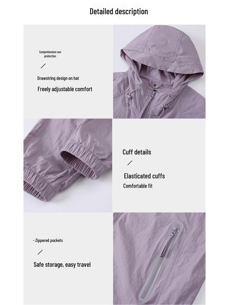 Легкая солнцезащитная одежда с защитой от солнца UPF50+ для кемпинга, велоспорта и спорта - дышащий Ice Silk для мужчин и женщин.