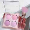 Палитра румян Vibrant Glow Blush - 4-цветные пудры для смешивания с мягким градиентным эффектом - светло-розовые и фиолетовые тона для сияния