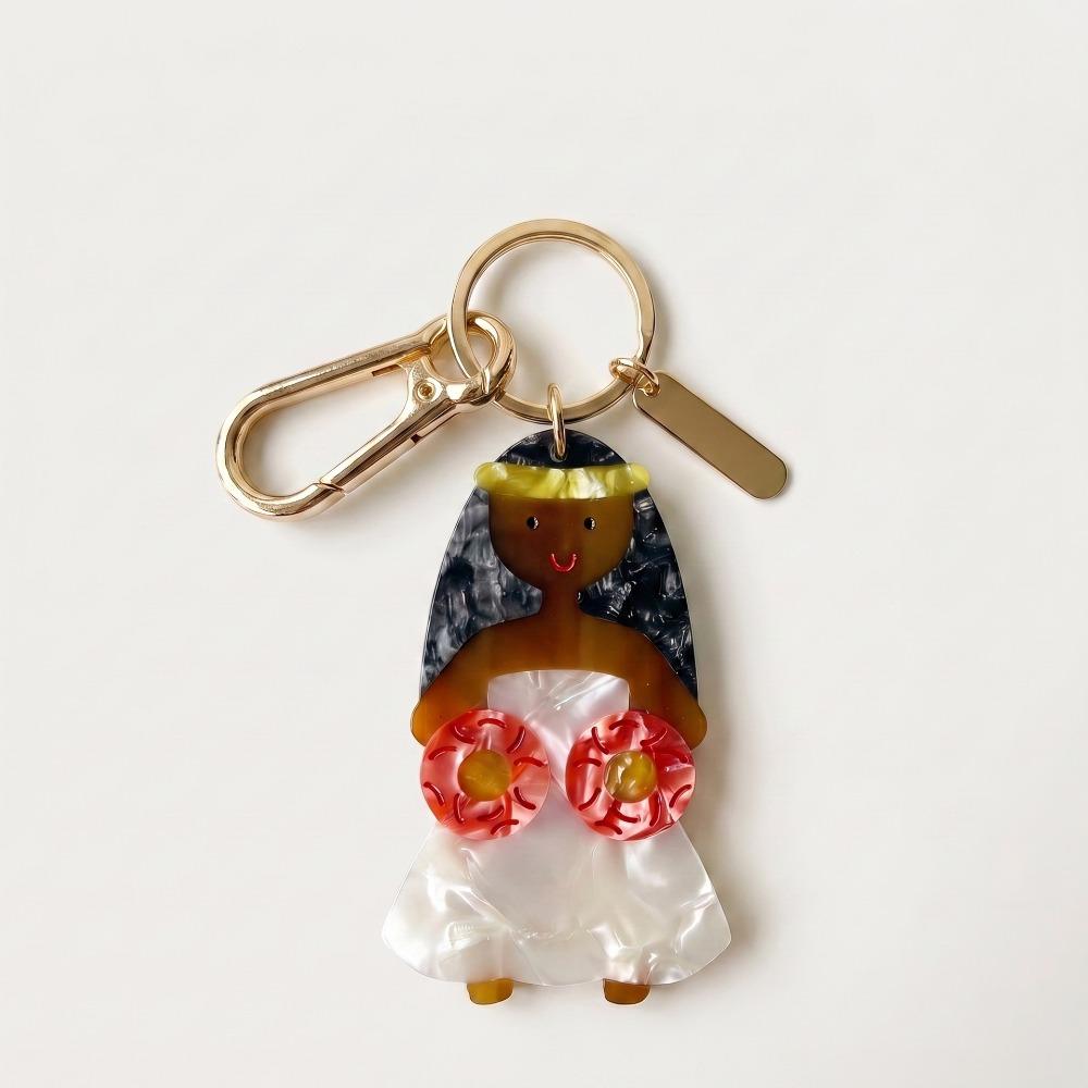 Surfboard Vacation Style Pendant Ice Cream Bag Charm Fashion Acrylic Keychain DIY Accessories