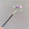 Exquisite Wooden Tassel Hair Clip Ancient Style Flower Hairpin for Girls Hair Jewelry Accessories