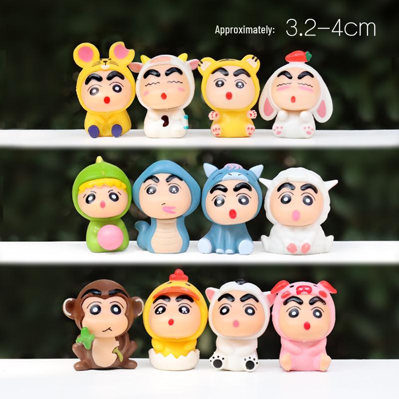 Q Version Cartoon Zodiac Shin-chan Animal Series: Creative Desktop and Car Ornaments