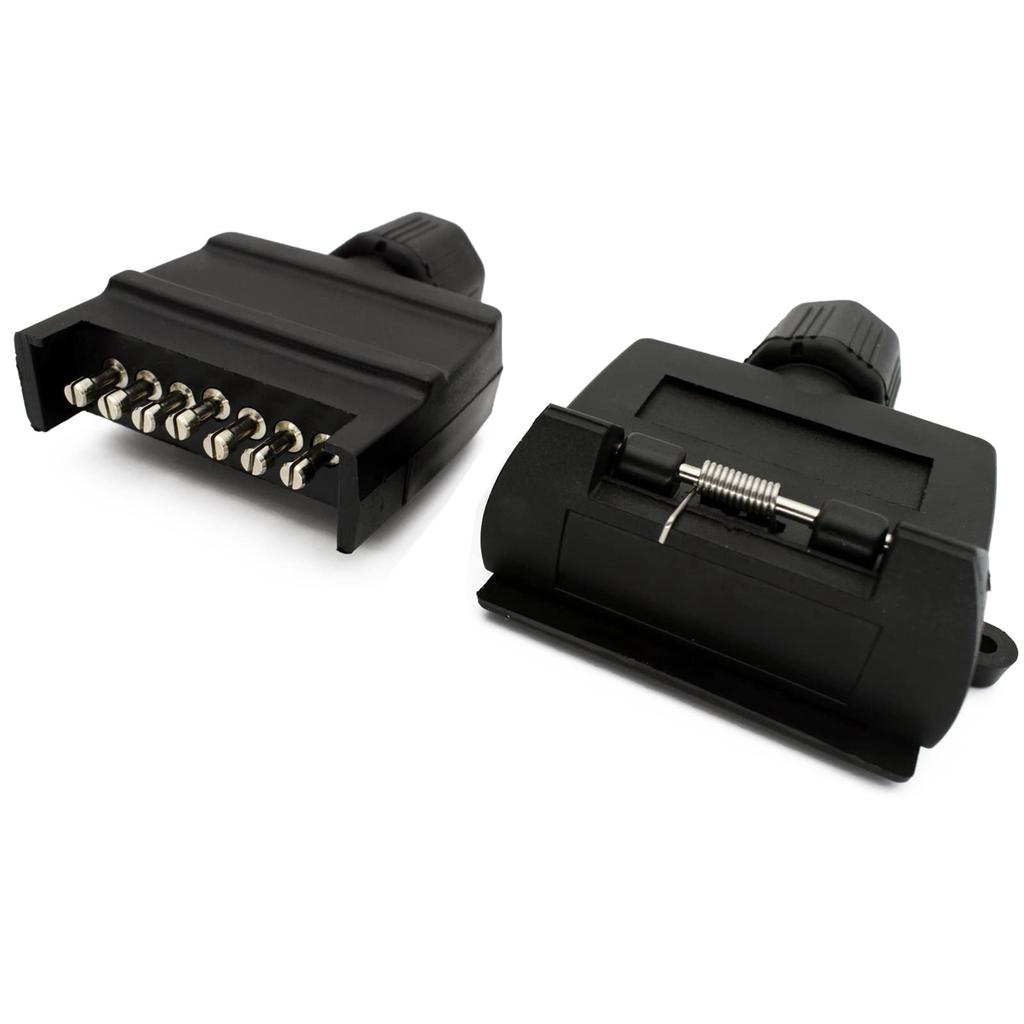 Кабель для прицепа 7-контактный плоский штекер для прицепа штекер розетка лодка портативный караван адаптер разъем штекер розетка комплект пара прочный адаптер для каравана лодки