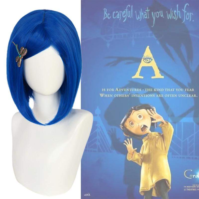 Coraline The Secret Door Cosplay Wig With Hightemperature Silk For Role Play And Costume Parties