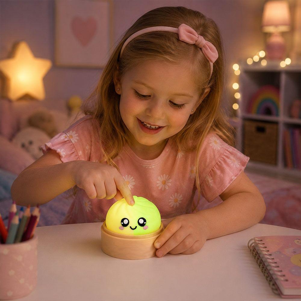 Multiple Gradient Colors Dumplings Blind Box Toy Luminous Baozi Fidget Button Toy Home Decoration