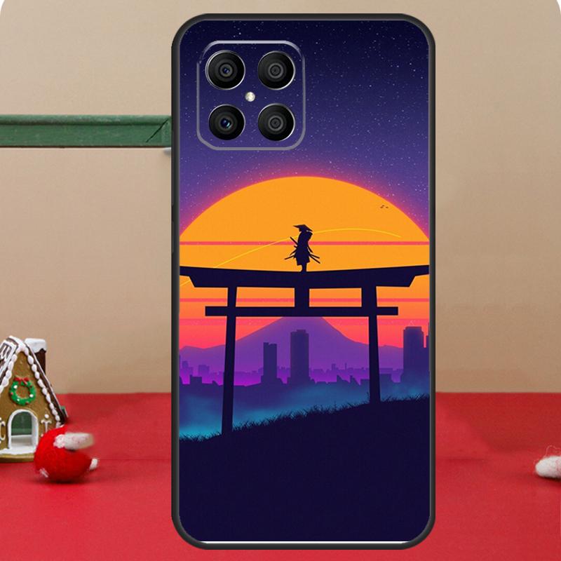 Синтвейв 80-х Ретро Неон вэйпорвейв Чехол Для Honor Magic 8 Pro 6 7 Lite Honor 400 200 50 70 X8c X8b X9a X9b X9c X9d Win RT Coque