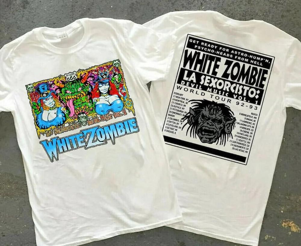Винтажная футболка White Zombie, музыкальный тур 92-93, размеры S-4XL