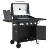5 Burner Gas Grill in Black Powder Coated Steel