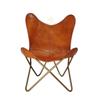 Home Decorative Leather Butterfly Chair–Handmade Leather Relaxing Chair