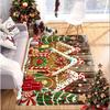 Рождественский Дом Снежинка Коврик для Зоны Красный с Золотыми и Белыми Снежинками Декор Гостиной Спальни Праздничный Декор Дома