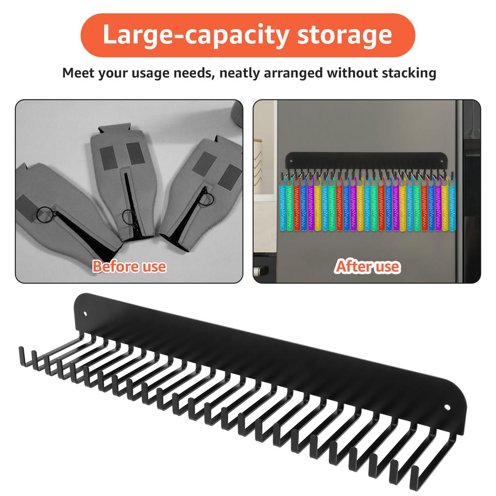 Can Cooler Sleeves Holder Organizer Wall Mounted Magnetic Beer Can Sleeves Storage Rack with 25 Hooks for Fridge Kitchen