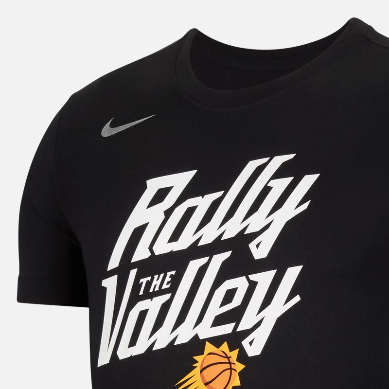 Nike Футболка мужская спортивная Phoenix Suns с коротким рукавом и принтом в виде букв, черная DR0091-010