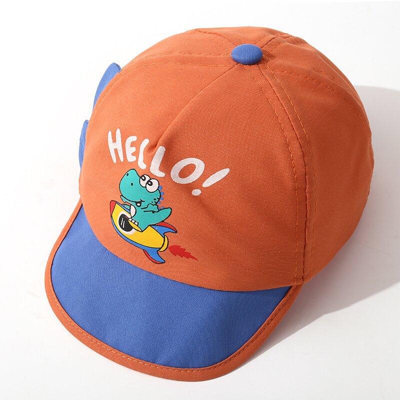 Cartoon Super Cute Dinosaur Baseball Cap For Children Sunscreen Baseball Cap For Boys And Girls Lightweight Sun Hat For Kids.