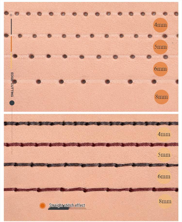 Ручной DIY Пробойник для Кожаного Ременья - Круглый Рядный Инструмент