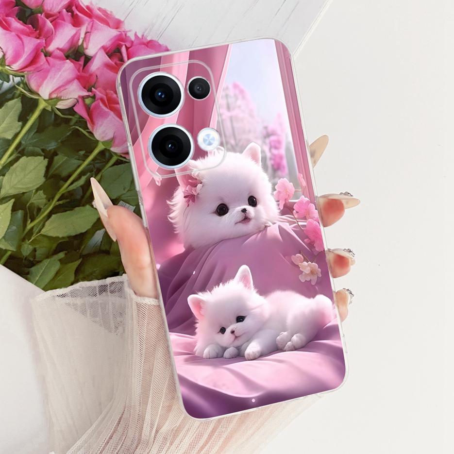 For Oppo Reno13 Pro Case CPH2697 Luxury Flowers Butterfly Painted Cover Soft Slim Phone Case For Oppo Reno 13 Pro Reno13 5G Bags