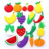 Fridge Magnets 3D Paster Cartoon Kids Gifts Blackboard Home Decoration Vegetables Fruits Decoration Food Sticker  Jewelry Accessory
