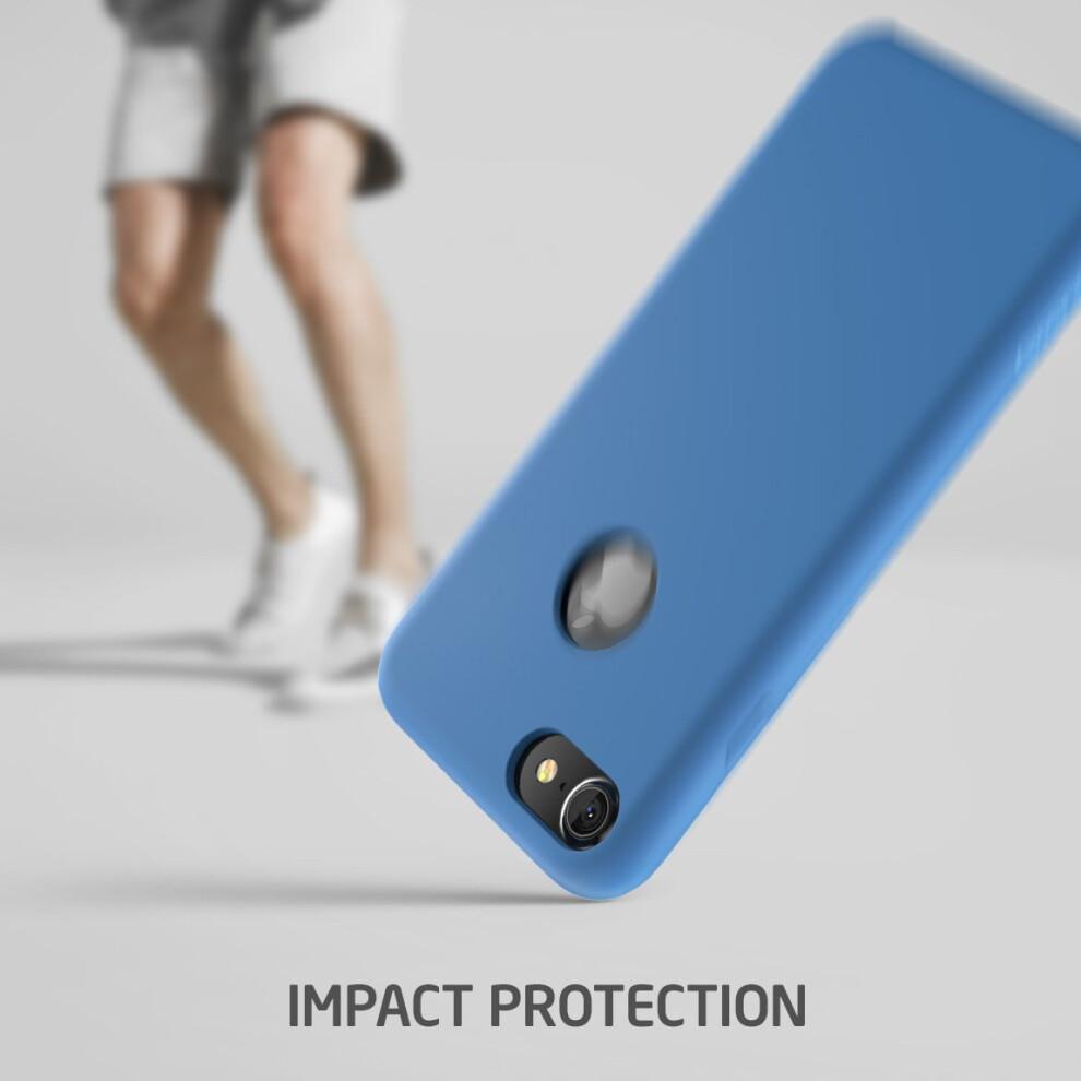 iPhone 7 Case, iPhone 8 Case, i-Blason Silicone [Flexible] [Shock Absorbing] Case for Apple iPhone 7 / iPhone 8 (Blue)