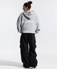 CREAM SODA LAB Cl Washed Graphic Jacquard Hoodie Knit Gray