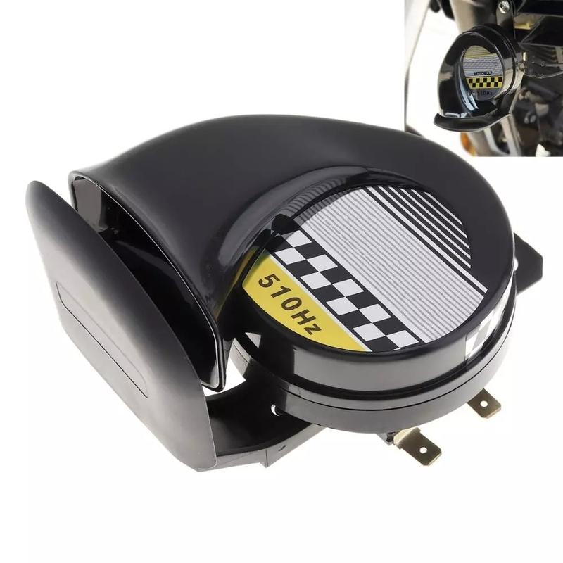 DC 12V 115dB Universal Car Horns Signal Single Sound ABS Snail Horn Claxon Fit for Motorcycles Bicycles Automobiles Cars Vehicle