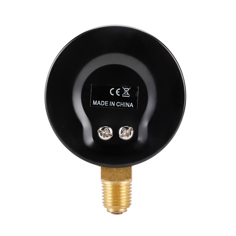 TS-60-6 60mm Large Dial Pressure Gauge 0-6 Bar Water/Gas/Air Pressure Gauge Compressor 1/4'' NPT Bottom Mount