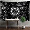 Гобелен Солнца Таро, настенный Гобелен Мандала, черно-белый колдовство, научная фантастика, богемный TAPIZ, домашний декор для комнаты