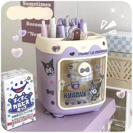 DIY Pencil Holder + Sanrio Sticker Free, Purple + Kuromi Sticker..., 1 Piece, a Popular Character In Korea