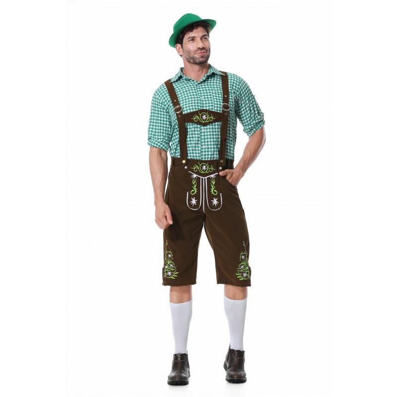 Mens Bavarian Traditional Oktoberfest Costume German Beer Festival Workwear