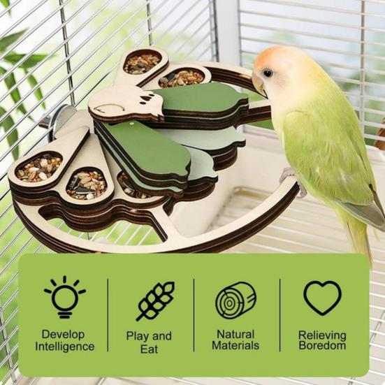 Игрушка для поиска корма для птиц Игрушка-кормушка для попугаев с дугообразной жердочкой Интерактивная жевательная игрушка Жердочка-платформа для попугаев для клетки какаду, волнистого попугайчика