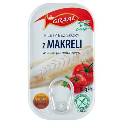 Файлеты из макрели без кожи в томатном соусе Graal 110 г