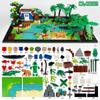 400321 Wilderness Survival Small Particles Assembled Building Blocks Scene Toy Animal Crocodile Bear Shrimp Fish Children's Toy