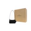 Coach Penn 21 Solid Color Embossed Letter Hardware Zipper Closure Leather Underarm Handheld Shoulder Bag Small Women bags Black CM552-B4BK
