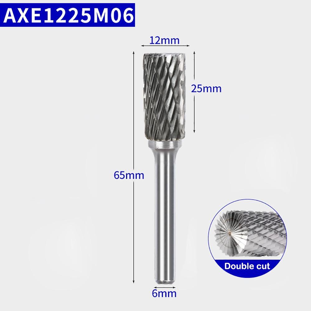 Cylindrical Type Rotary Burrs 6mm/8mm/10mm Tungsten Steel Grinding Head Engraving Bits