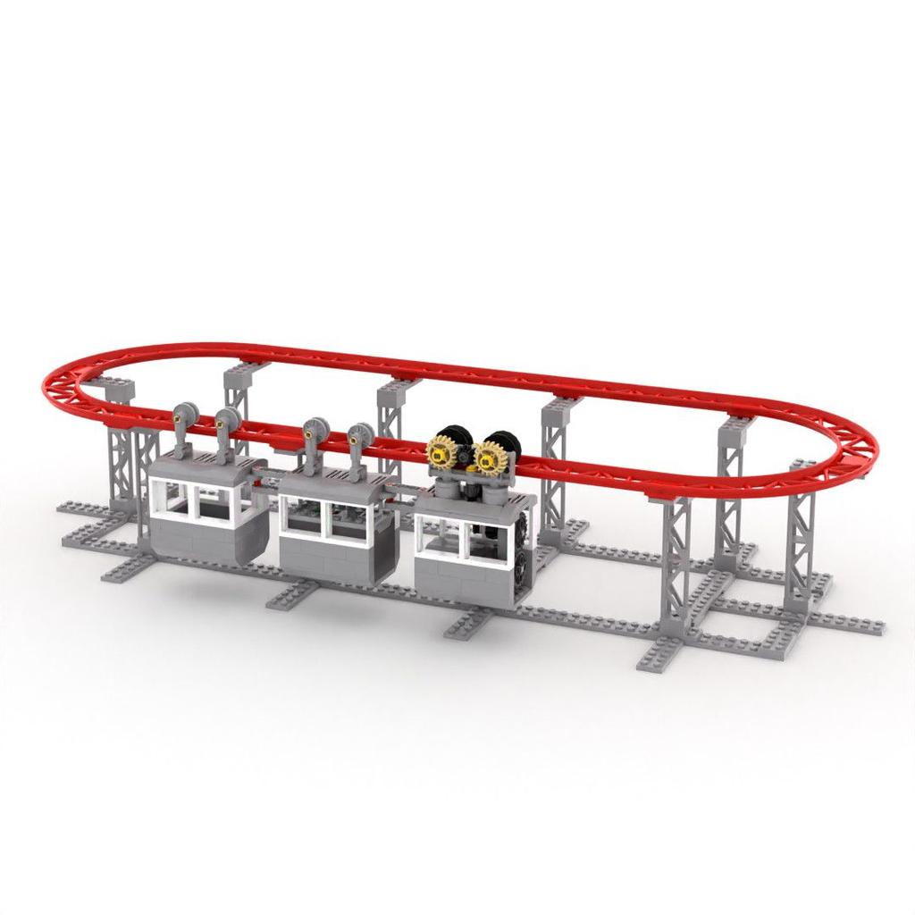 Technical With Motor Loop Roller Coaster Model Building Block Bricks Diy Model Toys Birthday Christmas Gifts